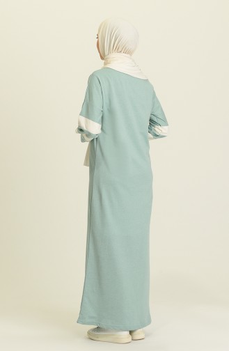 Robe Hijab Vert noisette 1005-07