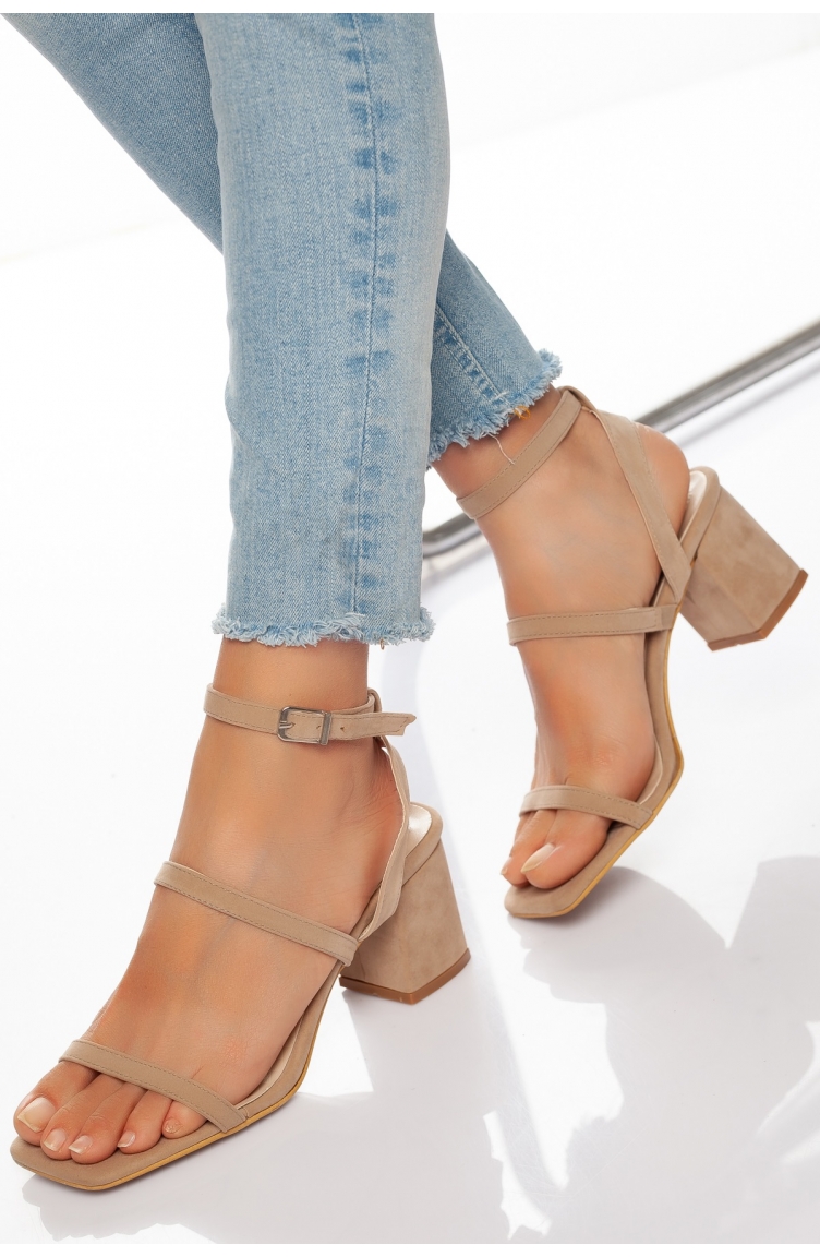 Beige HighHeel Shoes 3901 Sefamerve