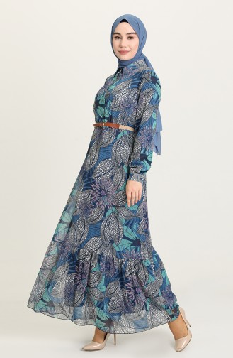 Indigo Hijab Dress 21Y3137700-02