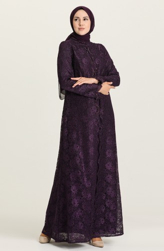 Purple İslamitische Avondjurk 1319-05