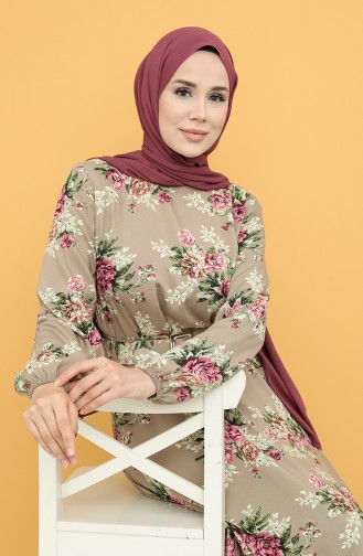 Robe Hijab Vert eau 2201-03