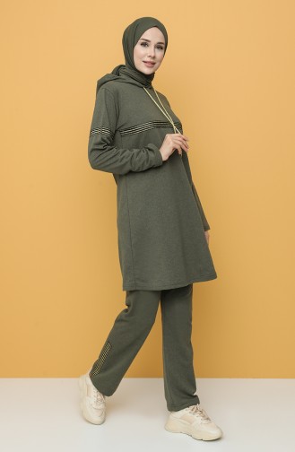 Khaki Jogginganzüge 1017-05