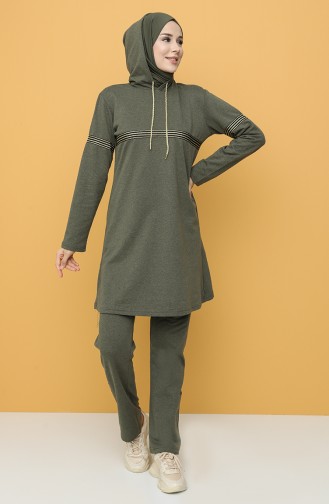 Khaki Jogginganzüge 1017-05
