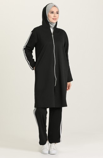 Zippered Tracksuit 1018-01 Black 1018-01