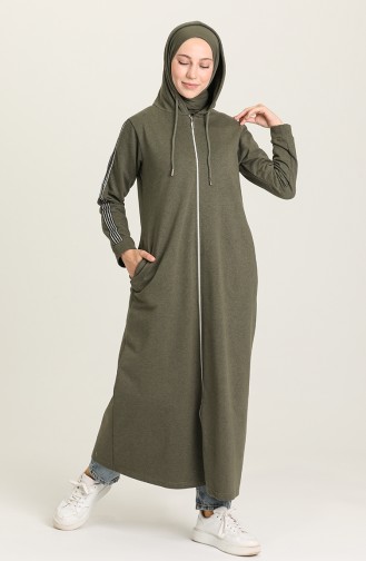 Khaki Abaya 0008-03