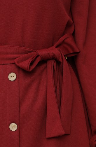 فستان أحمر كلاريت 3001-02