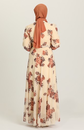 Robe Hijab Couleur brique 14725-04