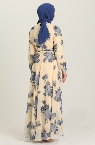 Indigo Hijab Dress 14725-05