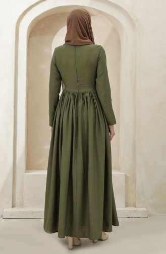 Khaki Hijab Dress 228349-03