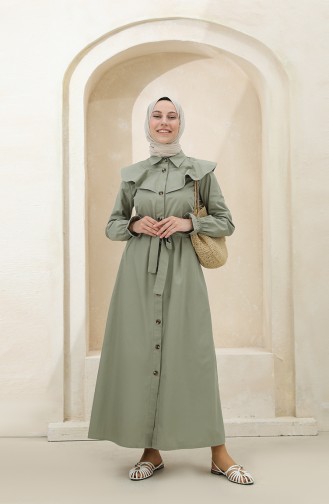 Khaki İslamitische Jurk 4340D-03