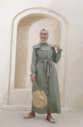 Khaki Hijab Kleider 4340D-03