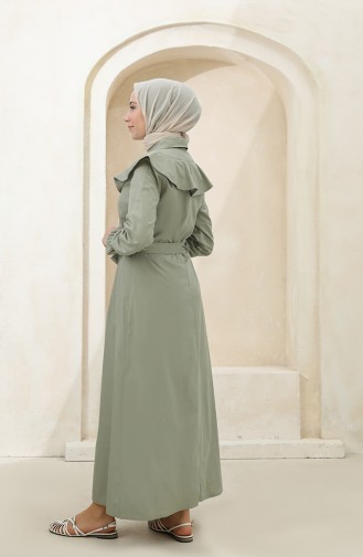 Khaki Hijab Kleider 4340D-03