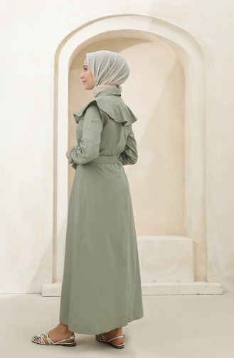 Khaki İslamitische Jurk 4340D-03