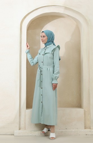 Green Almond Hijab Dress 4340D-06