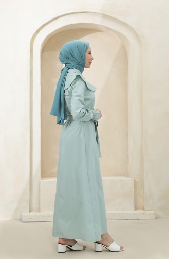 Green Almond Hijab Dress 4340D-06