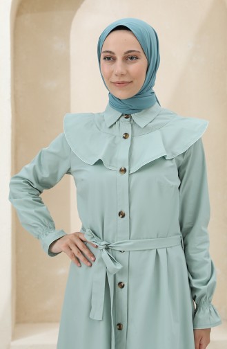 Green Almond Hijab Dress 4340D-06