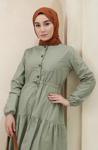 Khaki Hijab Kleider 4345-03