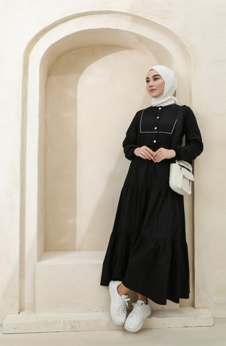 Black Hijab Dress 4345-06