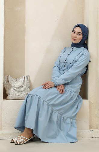 Robe Hijab Bleu 4345-07