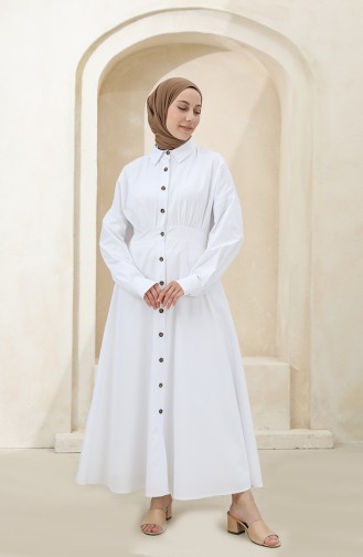 Robe Hijab Blanc 4370-01