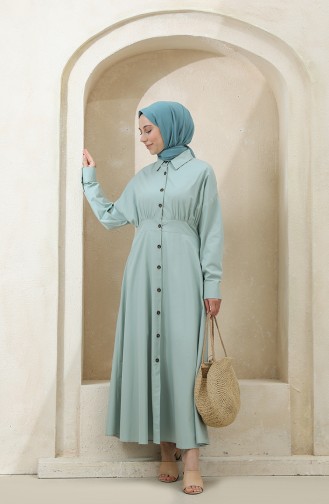 Green Almond Hijab Dress 4370-05