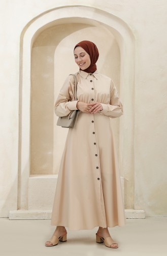 Beige İslamitische Jurk 4370-06