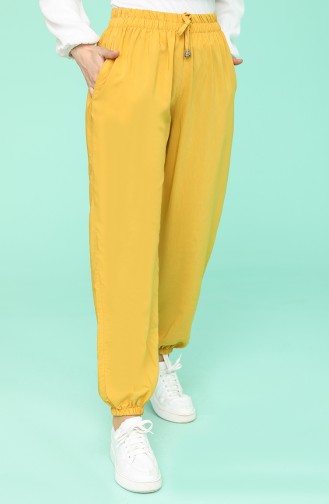 Beli Lastikli Jogger Pantolon 0192-14 Hardal