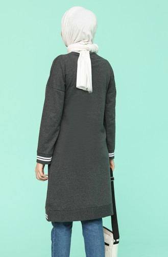 Baskılı Tunik 1057-03 Füme