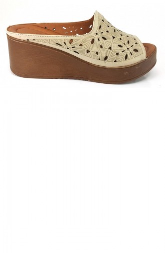 Beige Summer slippers 7968