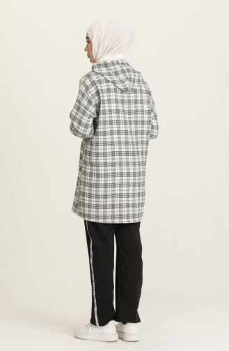 Kanguru Cepli Tunik Pantolon İkili Takım 5037A-01 Beyaz