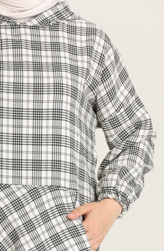 Kanguru Cepli Tunik Pantolon İkili Takım 5037A-01 Beyaz