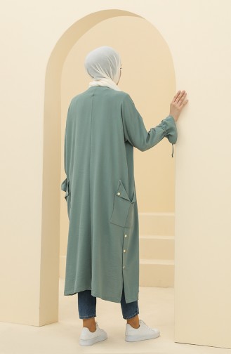 Kolları Büzgülü Cepli Kap 3386-02 Çağla Yeşili