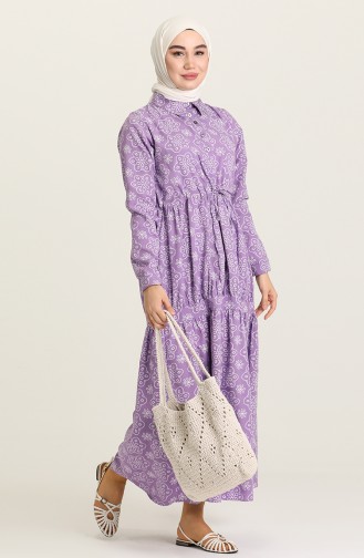 Lilac İslamitische Jurk 5467-01