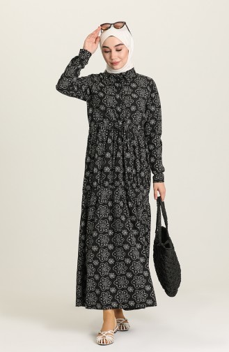 Black Hijab Dress 5467-05