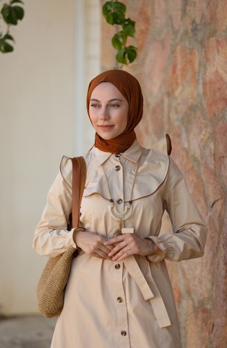 Robe Hijab Beige 4340D-01