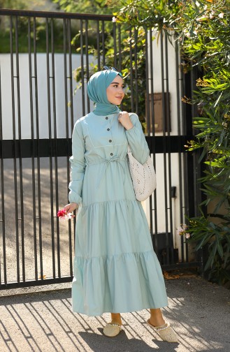 Robe Hijab Vert noisette 4345-04