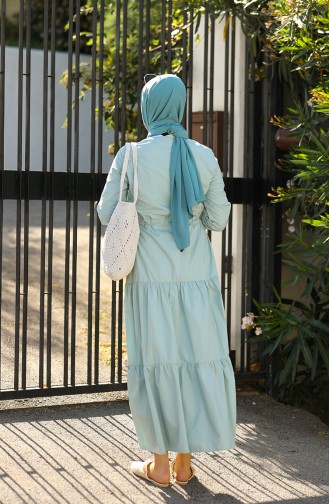 Robe Hijab Vert noisette 4345-04