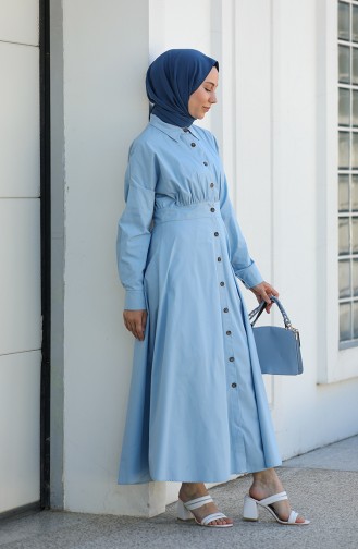 Blue Hijab Dress 4370-03