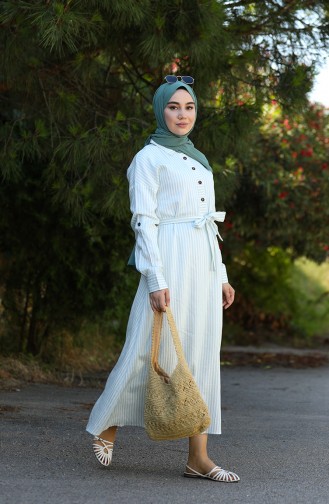 Mint Green Hijab Dress 4385-01