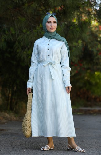 Robe Hijab Vert menthe 4385-01