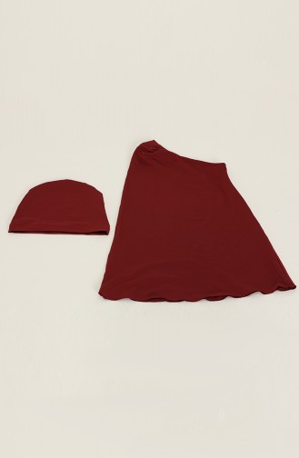 Claret red Swimsuit Hijab 21600-04