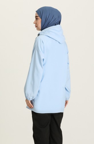 Kapüşonlu Spor Tunik 3002-03 Bebe Mavisi