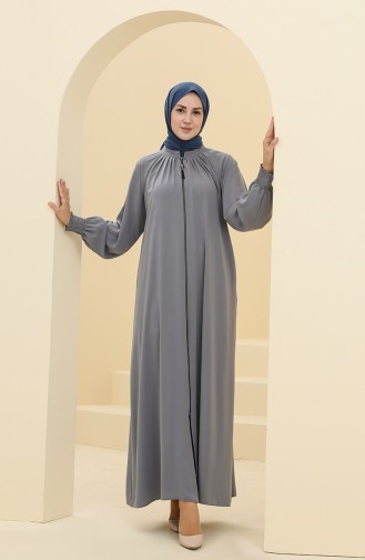 Gray Abaya 0122A-02