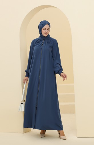 Abayas Bleu Pétrole 0122A-04