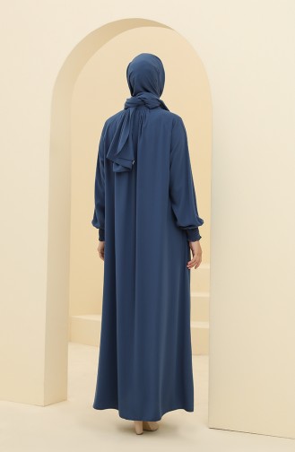 Abayas Bleu Pétrole 0122A-04