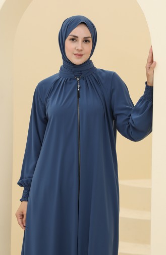 Abayas Bleu Pétrole 0122A-04