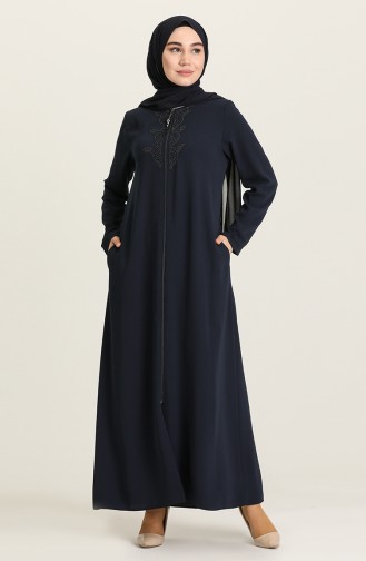 Navy Blue Abaya 5000-03