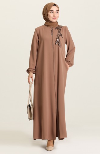 Milk Coffee Abaya 5002-02