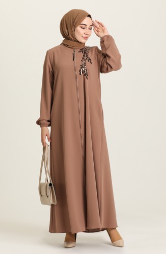 Milk Coffee Abaya 5002-02