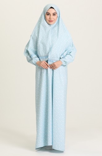 Robe de Prière Bleu Bébé 0878A-01